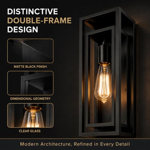 18 Inch 1 Pack Outdoor Wall Lantern Light Fixture