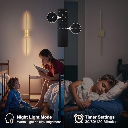 Rechargeable Wall Sconces Battery Operated Set of 2 (2 Count)