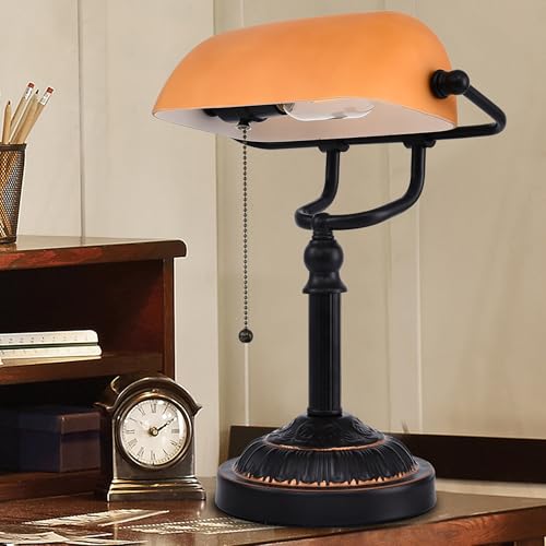 Bankers Desk Lamp with USB