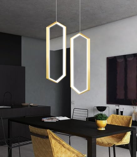 Ring Dimmable Pendant Lighting Adjust LED Mini Chandelier Ceiling Light Fixtures for Kitchen Island Dining Room Living Room Bedroom Hallway Gold