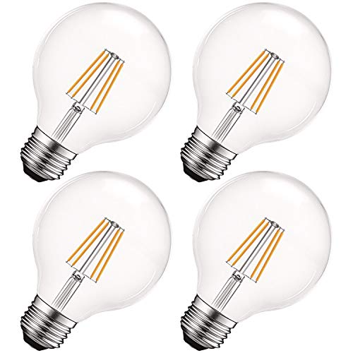 Vintage G25 LED Globe Light Bulbs 60W Equivalent (4 Count)
