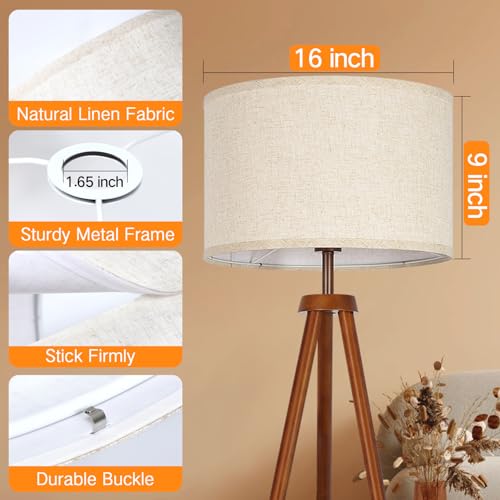 Beige Large Drum Lamp Shades for Floor Lamps