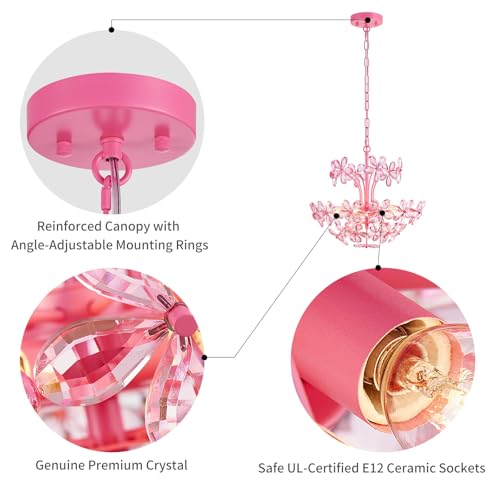 Crystal Chandelier Pendant Flushmount Ceiling Light Modern Lighting Fixture for Bedroom Hallway Bar Kitchen Bathroom