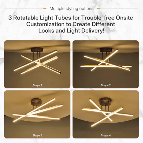 Gold LED Chandelier