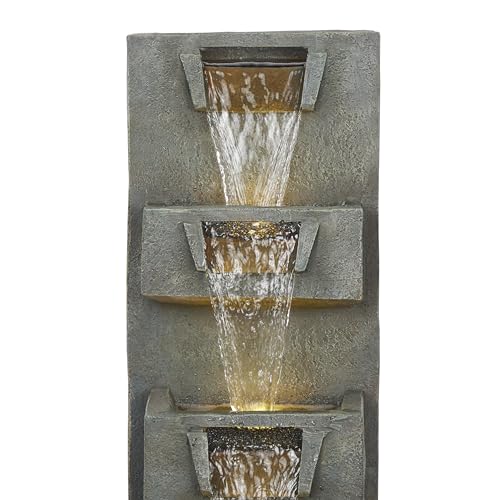 TZL406 33" 3 Tier Basin Cascading Fountain with LED Lights