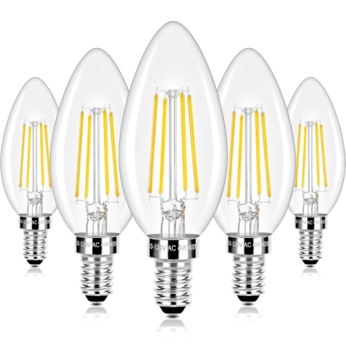 LED Candle Bulbs 40W Equivalent Dimmable (5 Count)