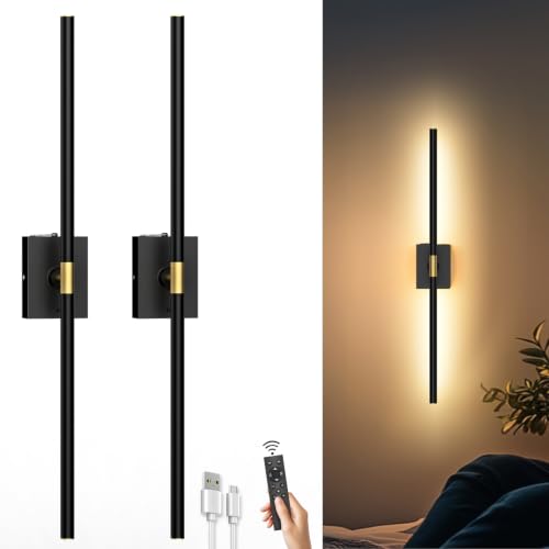 Battery Operated Wall Sconces Set of 2 (2 Count)