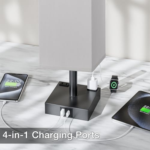 Grey Touch Table Lamp for Bedroom