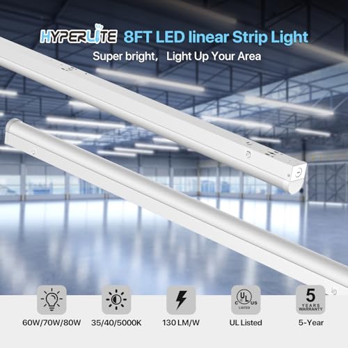 8FT LED Linear Strip Light Fixture (4 Count)