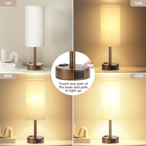 Brown Bedside Lamp for Bedroom