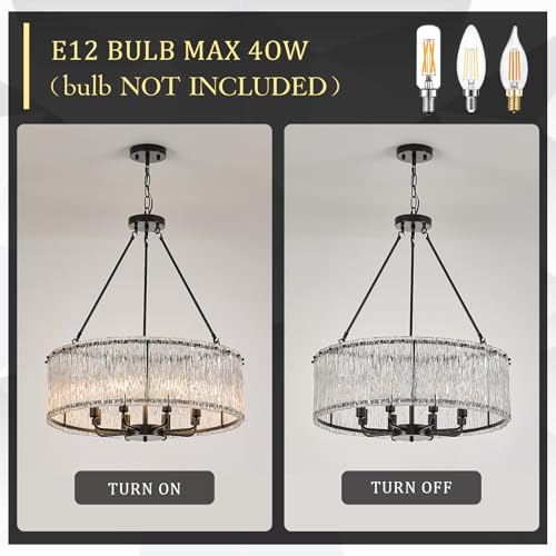 Modern 24.4" Crystal Glass Chandelier 8
