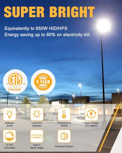 480V LED Parking Lot Light