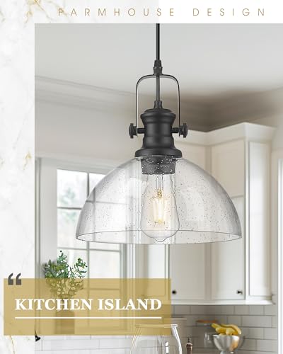 2 Pack Black Pendant Lights Kitchen Island (2 Count)
