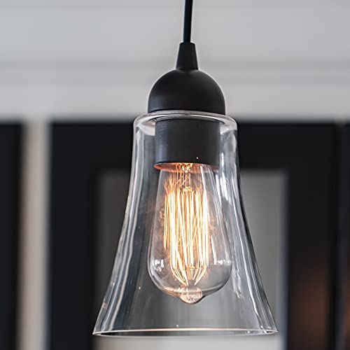 Worth Home Matte Black Pendant Recessed Can Conversion Kit Adapter Only