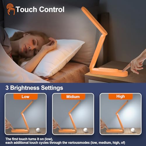 LED Desk Lamp for Office Home & Battery Operated Lamp Rechargeable Lamp Foldable & Portable Light