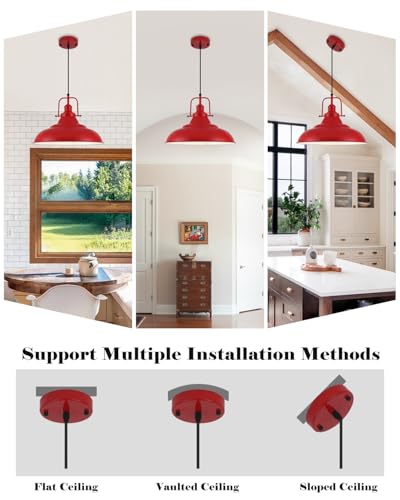 Red Pendant Light Kitchen Island (2 Count)