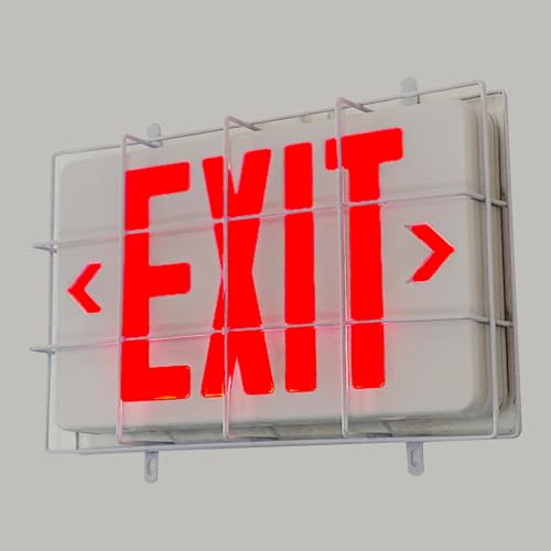 Exit Sign with Steel Wire Guard