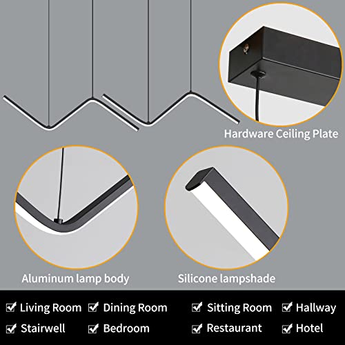 Modern Lightning Shaped Chandelier