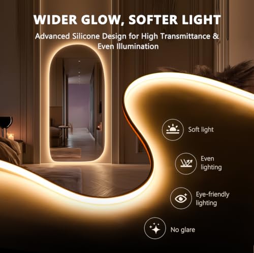 16.4ft Silicone LED Light Strip CRI90 Dot (Touch Control)