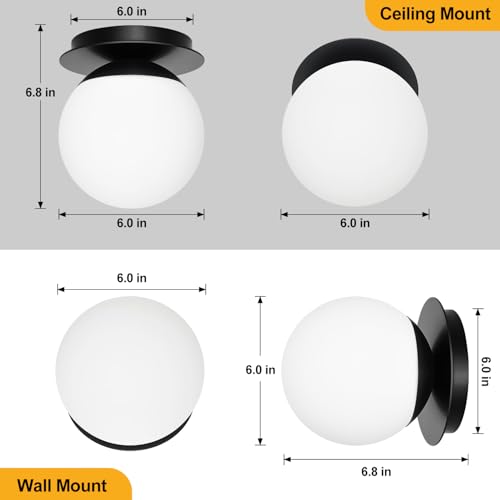 1 Pack Matte Black Wall Sconce