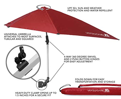 Versa Brella SPF 50+ Adjustable Umbrella with Universal Clamp