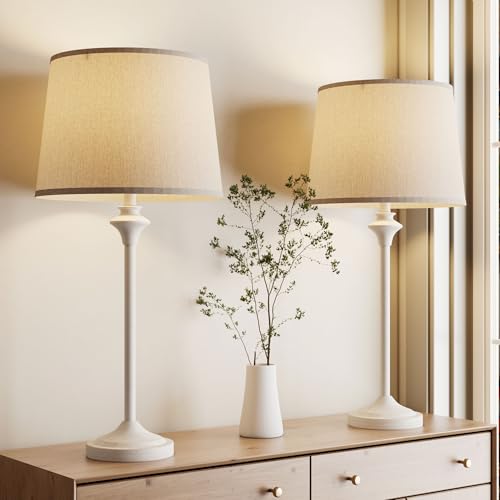 Farmhouse Table Lamps Set of 2 for Living Room (2 Count)
