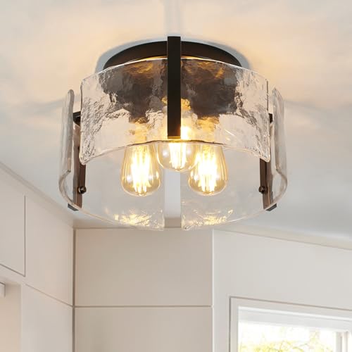 Black Semi Flush Mount Ceiling Light Fixture