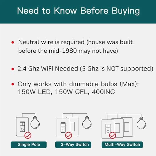 3 Way Smart Dimmer Switch
