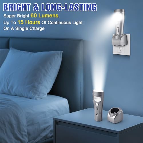 2 Pack Rechargeable Emergency Light with Auto On Power Outage (2 Count)