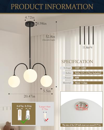Modern Black Chandelier