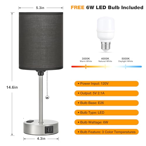 Small Bedside Table Lamp for Bedroom