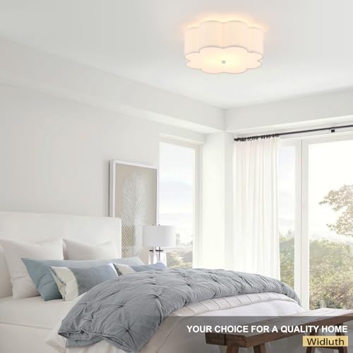 17.7" White Semi Flush Mount Ceiling Light