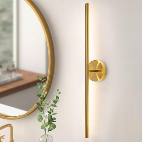 Gold Bathroom Light Fixtures Over Mirror 36 Inch