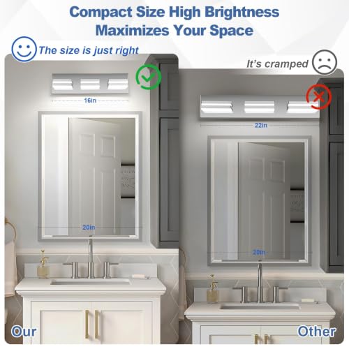 Modern LED Stainless Steel Chrome Acrylic Bathroom Lights Fixtures 3