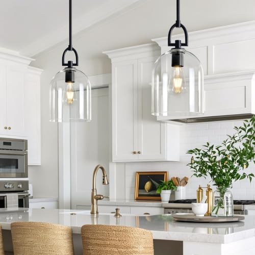 Modern Black Pendant Lights Kitchen Island 2 (2 Count)