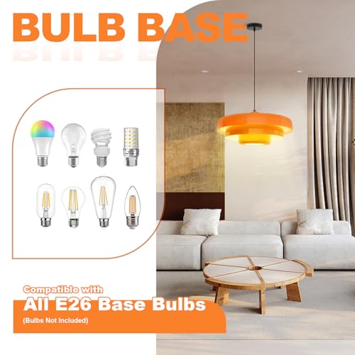 Mid Century Modern Orange Pendant Light