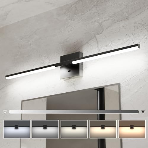 32" Modern Black Bathroom Vanity Lights