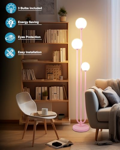 63IN 3 Light Dimmable Floor Lamp (3 Count)