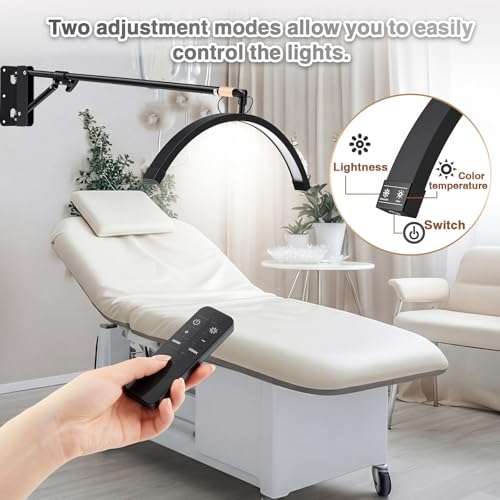 Wall Mount Lash Lamp Half Moon Shaped LED Lash Nail Light Cool