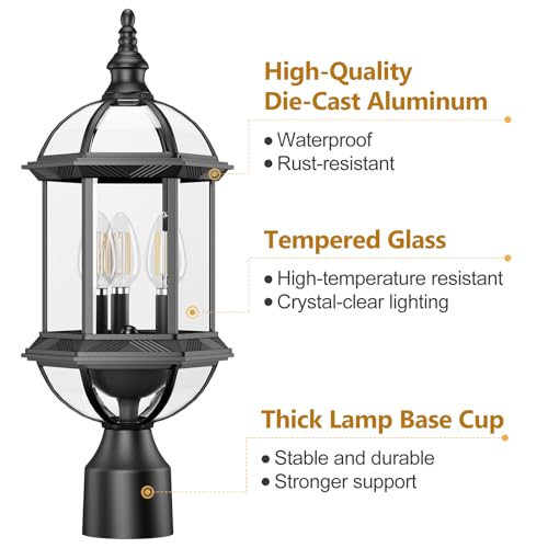 3 Light Lantern Post Lights Outdoor Lamp Post Light Fixture