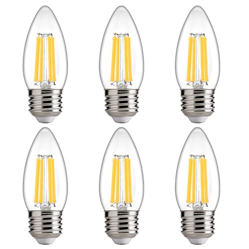 100W Equivalent LED Chandelier Light Bulbs E26 Base (6 Count)