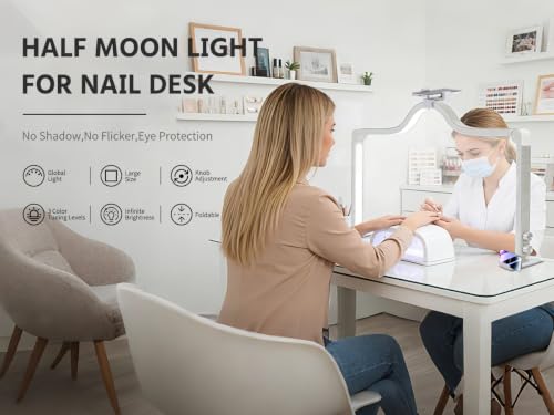 Half Moon Light for Nail Desk