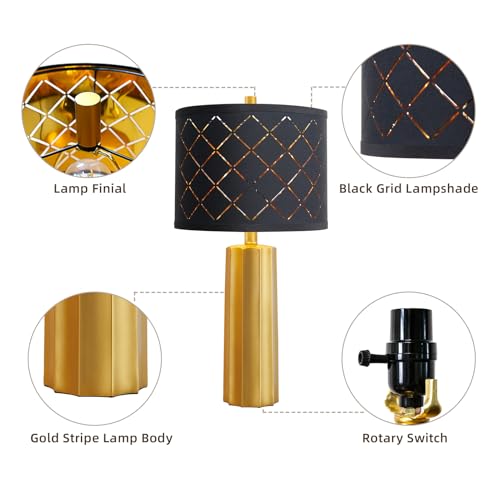 Set of 2 Modern Table Lamps for Living Room Bedroom (2 Count)