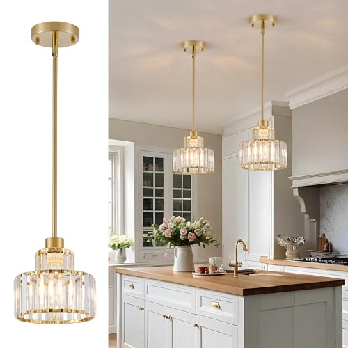 Gold Pendant Lights Kitchen Island 2 Pack