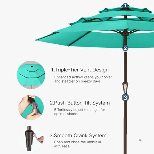 10ft 3 Tier Patio Umbrella