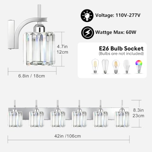 Chrome Vanity Light (Chrome / 6-Light)