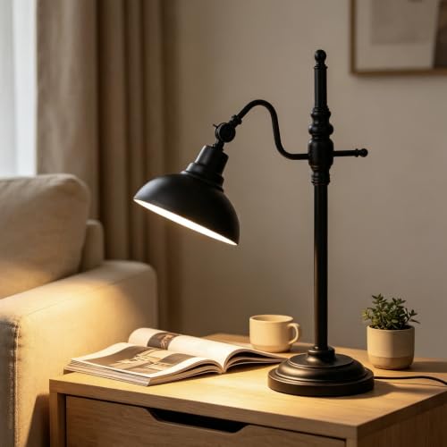 Black Farmhouse Desk Lamp