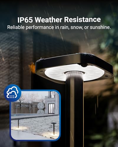 Sunco 24 Pack 2W LED Square Solar Pathway Walkway Driveway Backyard Patio Garden Outdoor Residential Super Bright Light (24 Count)