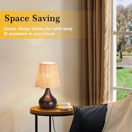 Oil Rubbed Bronze Small Table Lamp for Bedside