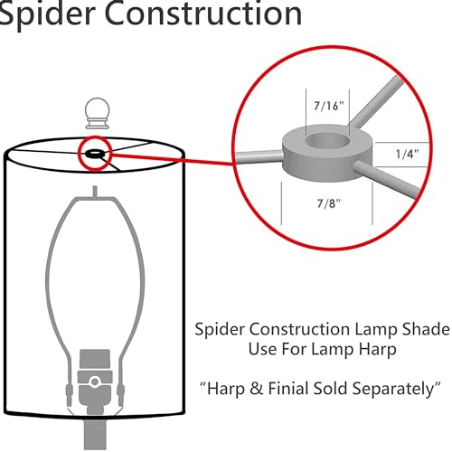 32072 Hardback Empire Transitional Spider Lamp Shade